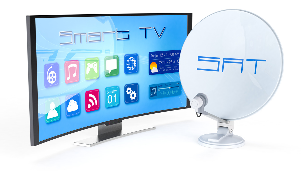 smart tv with satellite dish